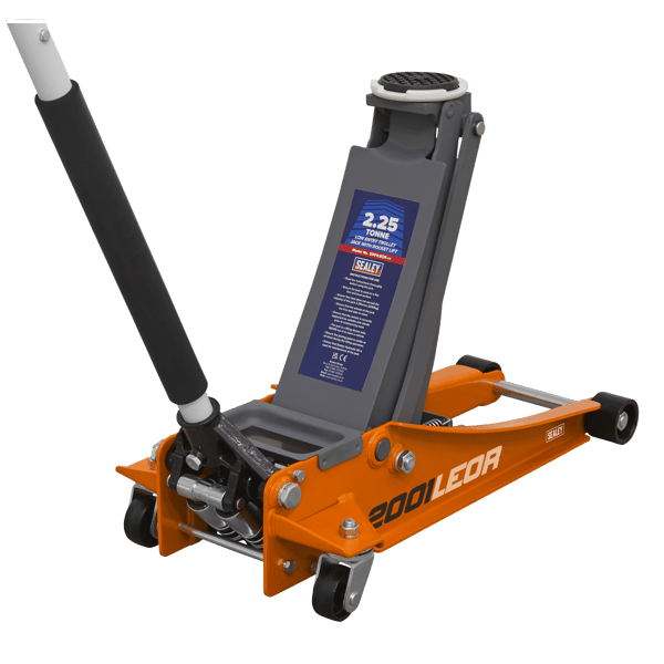 Low Profile Trolley Jack with Rocket Lift 2.25 Tonne - Orange