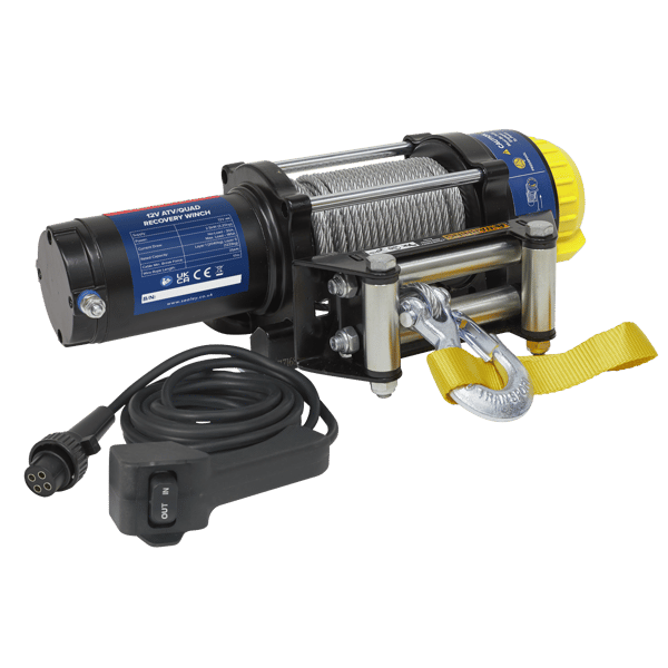 ATV/Quad Recovery Winch 2040kg (4500lb) Line Pull 12V
