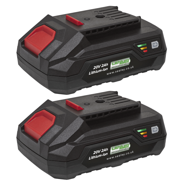 SV20 Series Power Tool Battery 20V 2Ah - Pack of 2