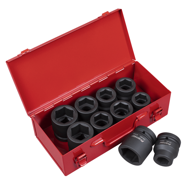 Metric/Imperial Impact Socket Set 1"Sq Drive 10pc