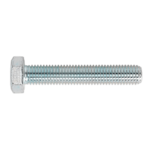 8.8 Zinc Plated HT Setscrew M14 x 80mm, DIN 933 - Pack of 10