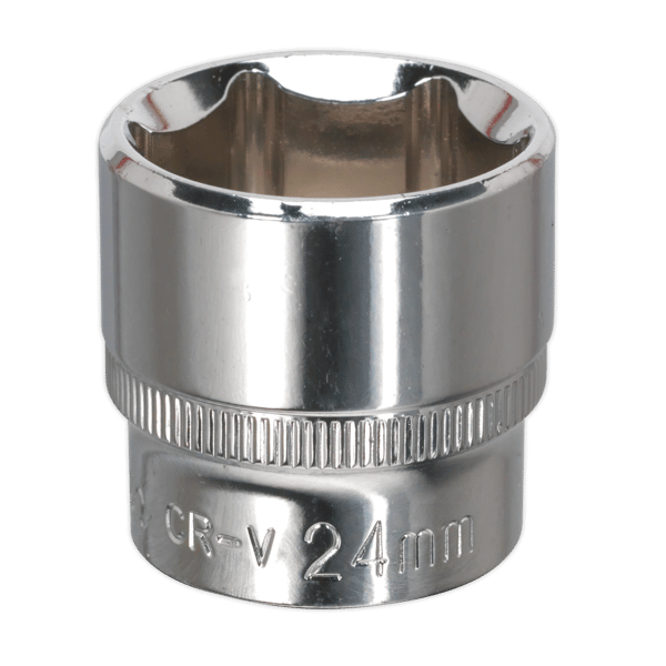 Fully Polished Socket 3/8"Sq Drive 24mm