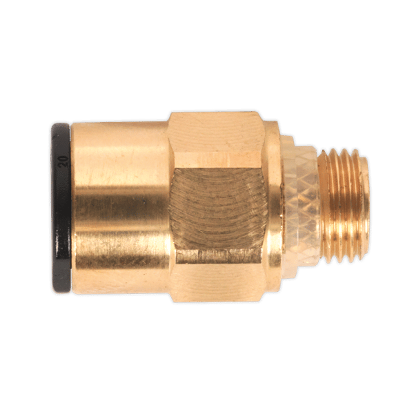 John Guest(R) Brass SuperThread Straight Adaptor 8mm x 1/8"BSP - Pack of 2