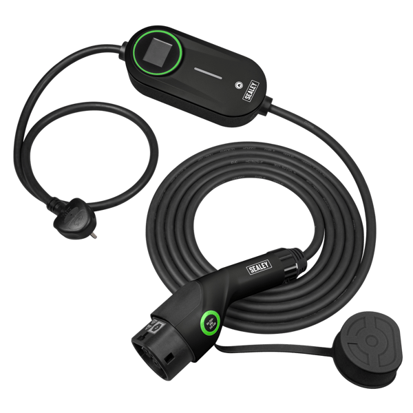 5m Adjustable (3.5kW) Type 2 to UK 3-Pin Plug Portable EV Charger