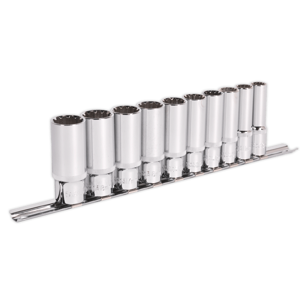 Total Drive(R) Deep Socket Set 3/8"Sq Drive 10pc