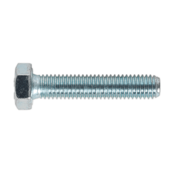 8.8 Zinc Plated HT Setscrew M8 x 40mm, DIN 933 - Pack of 50