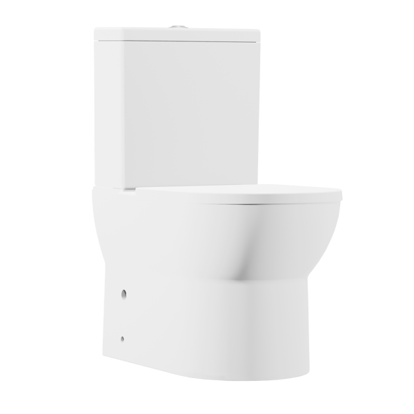 Baridi Close-Coupled Toilet with Soft Close Seat, Dual Flush Cistern & Rimless Flush – White