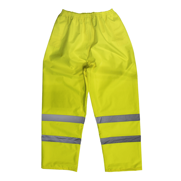 Hi-Vis Yellow Waterproof Trousers - X-Large