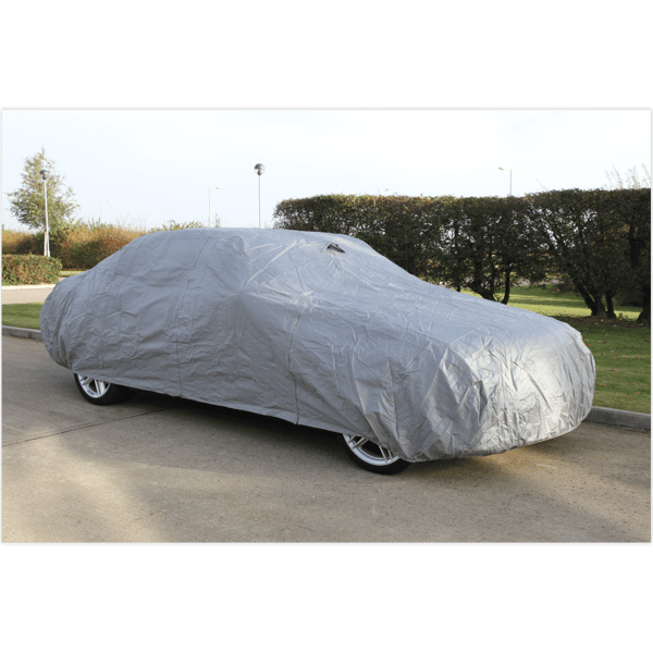 Small car cover 3800x1540x1190mm for vehicle protection from elements.