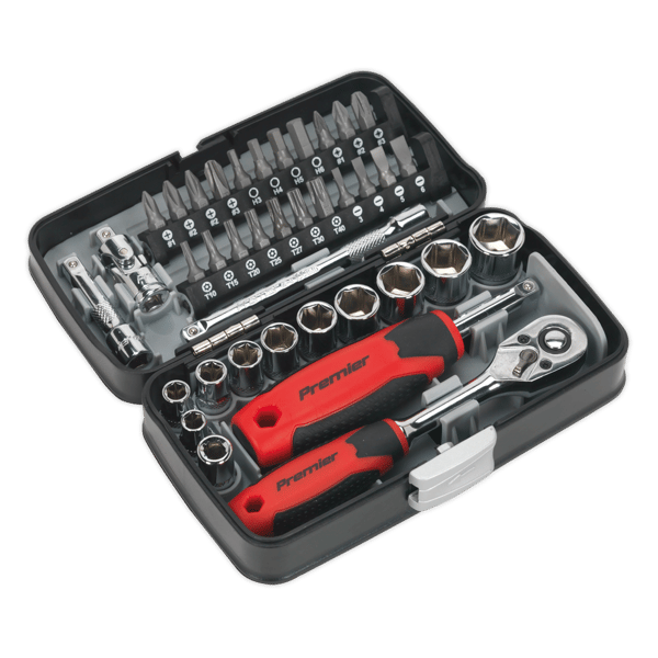 Socket & Bit Set 1/4"Sq Drive 38pc