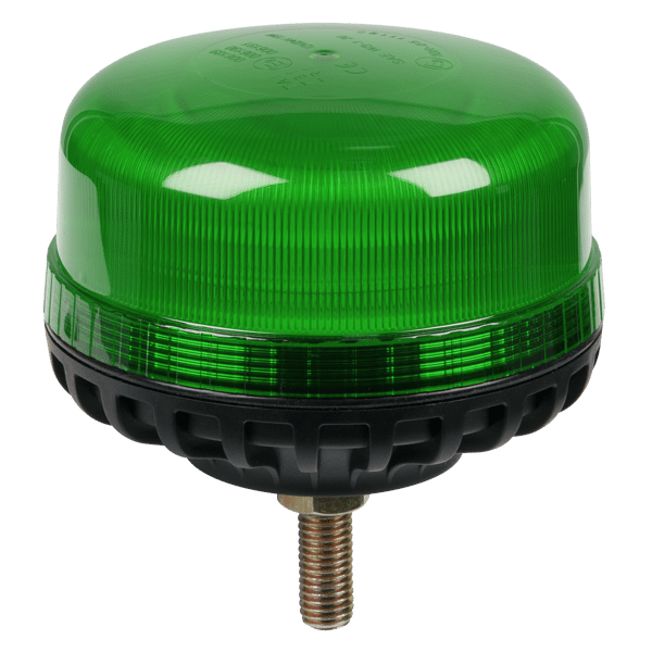 Warning Beacon with 12mm Bolt Fixing 36W SMD LED 12/24V - Green