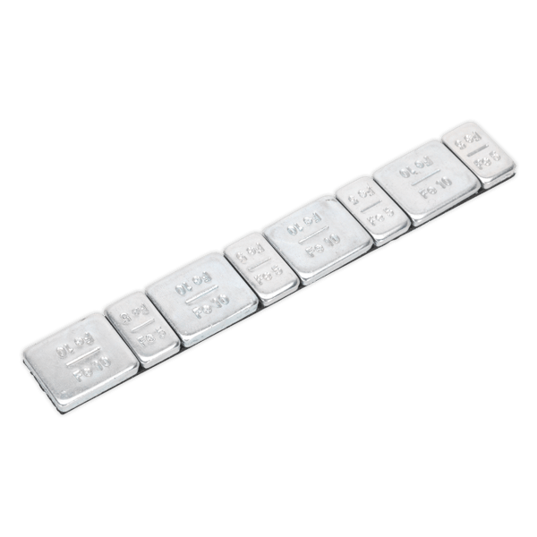 Steel Adhesive Wheel Weight 5/10g Strip of 8 - Pack of 100
