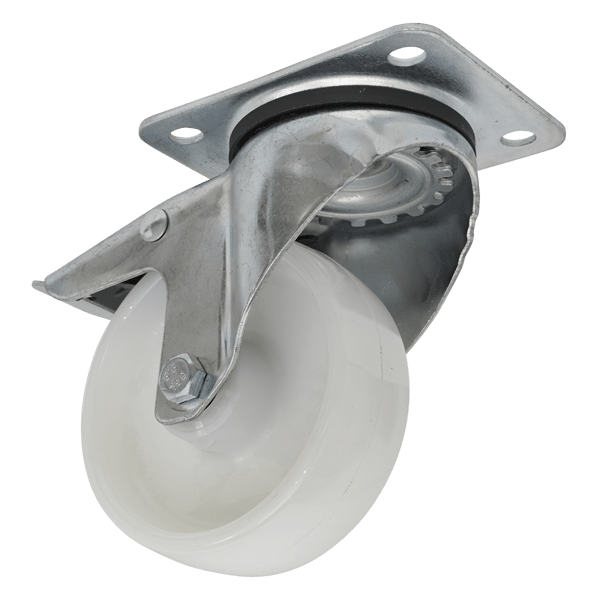 100mm Castor Wheel with Swivel Plate & Total Lock