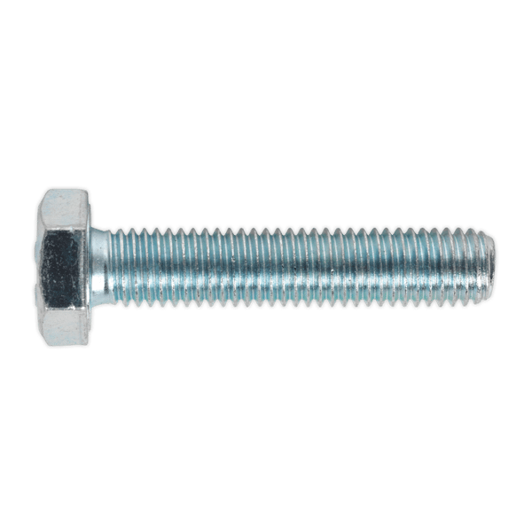 8.8 Zinc Plated HT Setscrew M10 x 50mm, DIN 933 - Pack of 25