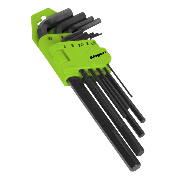 Siegen Long Hex Key Set 9pc