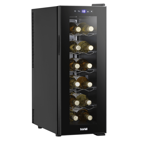 12 Bottle Wine Fridge & Cooler - Black