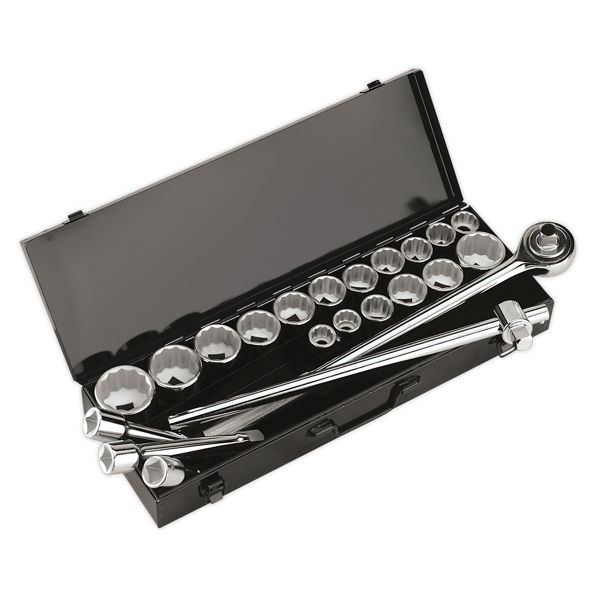 Socket Set 3/4"Sq Drive 12-point 22pc