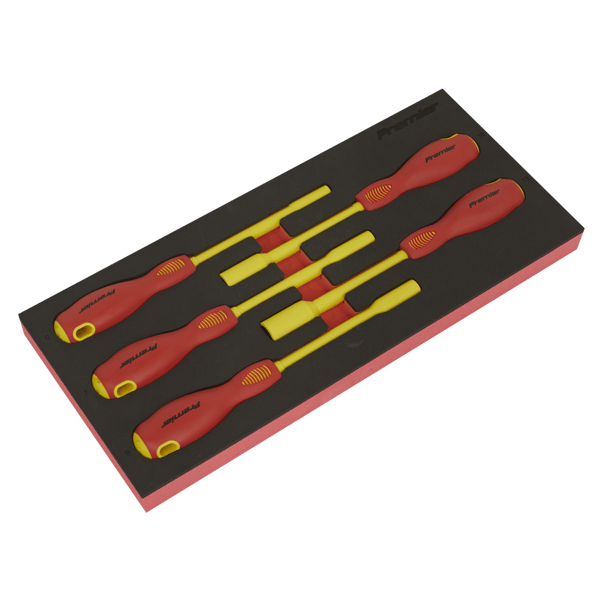 Insulated Nut Driver Set with Tool Tray 5pc - VDE Approved