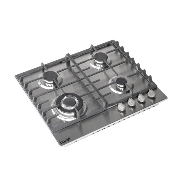 Gas Hob with 4 Cooking Zones 60cm - Stainless Steel
