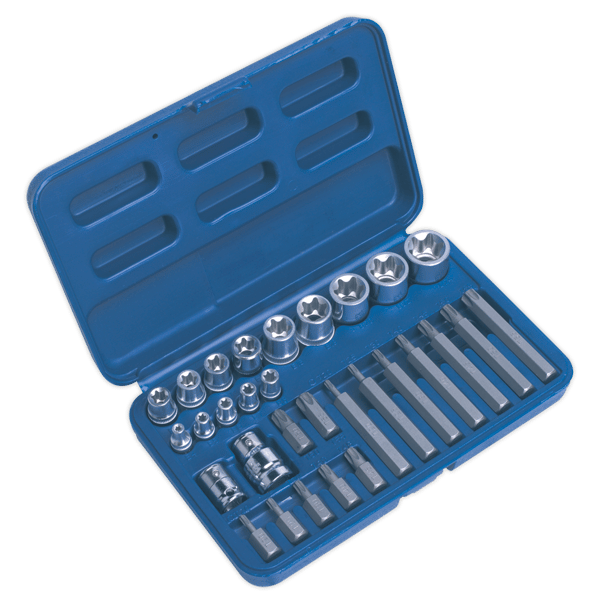 TRX-Star* Socket & Bit Set 1/4", 3/8" & 1/2"Sq Drive 30pc