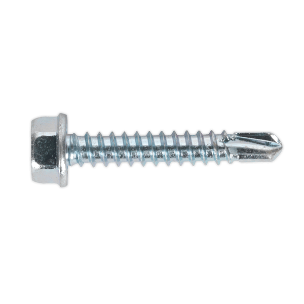 Zinc Plated Self-Drilling Hex Head Screw 4.2 x 25mm - Pack of 100
