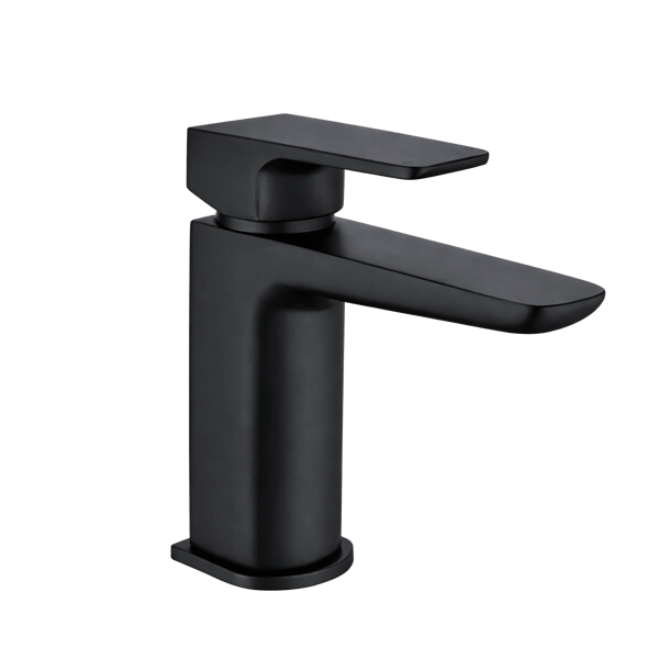 Baridi Basin Mixer Tap with Clicker Waste - Matt Black