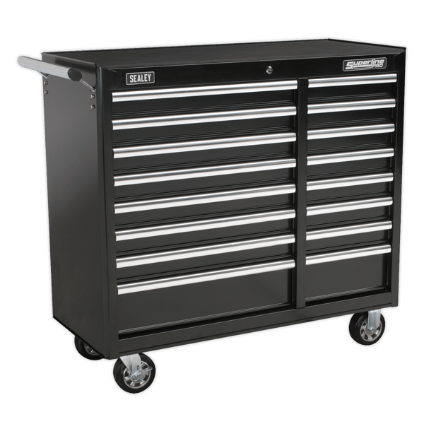 Superline PRO(R) Heavy-Duty Rollcab 16 Drawer - Black