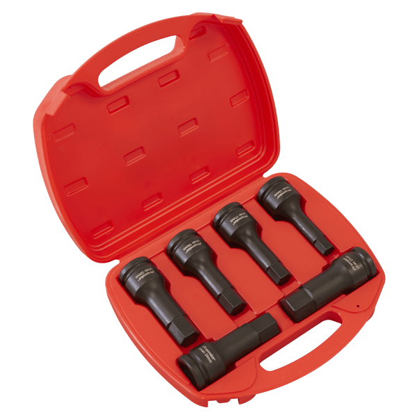 Hex Impact Socket Bit Set 3/4"Sq Drive 6pc
