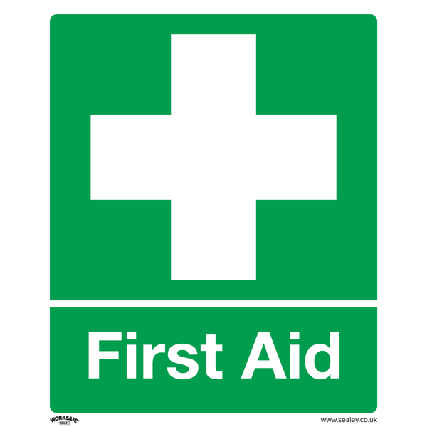 First Aid Safety Sign - Rigid Plastic