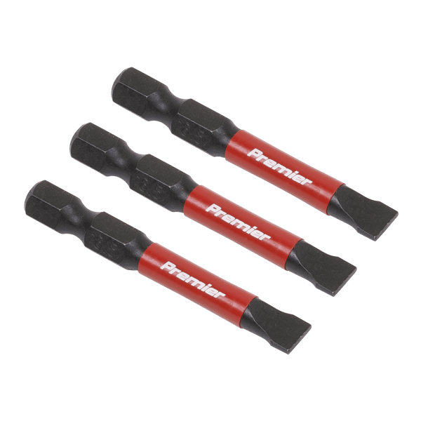 Slotted Impact Power Tool Bits 6.5 x 50mm 3pc
