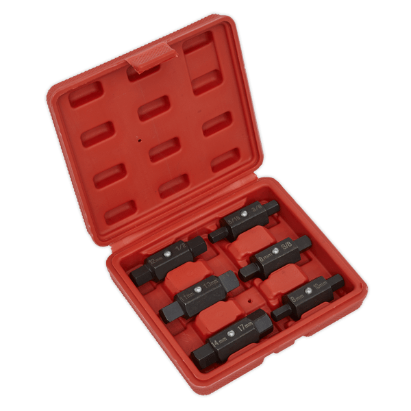 Double End Oil Drain Plug Key Set 6pc
