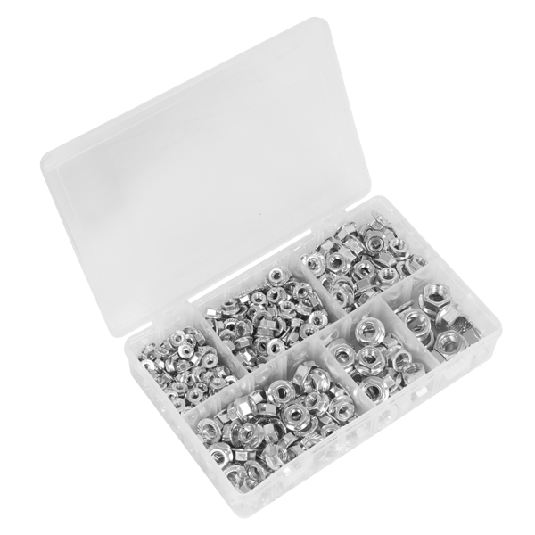 Serrated Flange Nut Assortment M5-M12 390pc