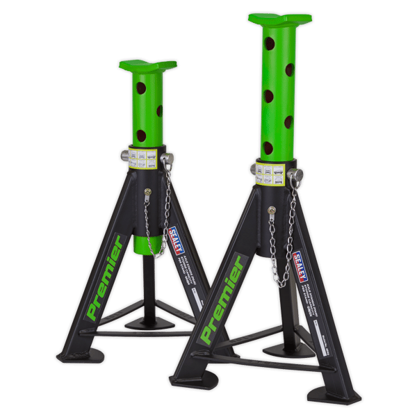 Axle Stands (Pair) 6 Tonne Capacity per Stand - Green