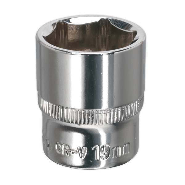 Fully Polished Socket 3/8"Sq Drive 19mm