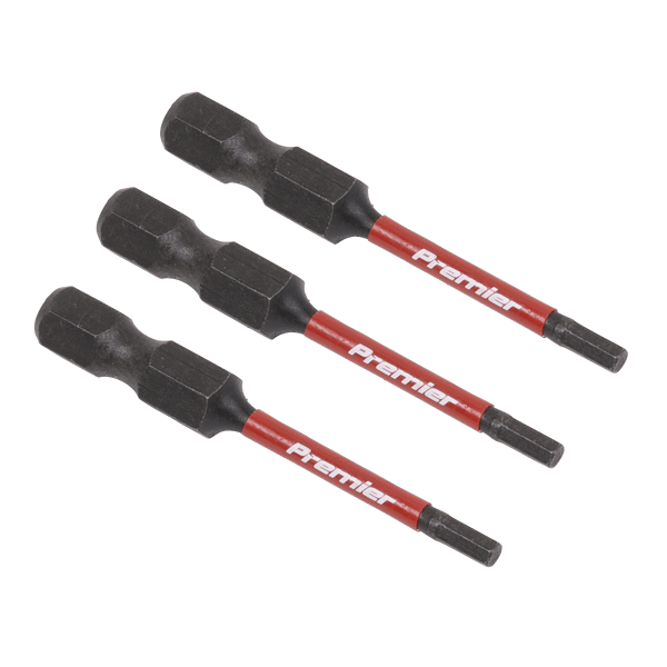 Hex Impact Power Tool Bits 2.5 x 50mm 3pc