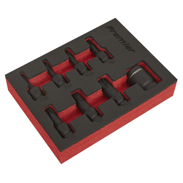 TRX-Star* Impact Socket Bit Set 3/8"Sq Drive 8pc