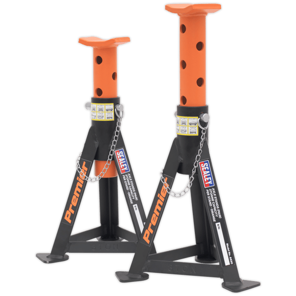 Axle Stands (Pair) 3 Tonne Capacity per Stand - Orange