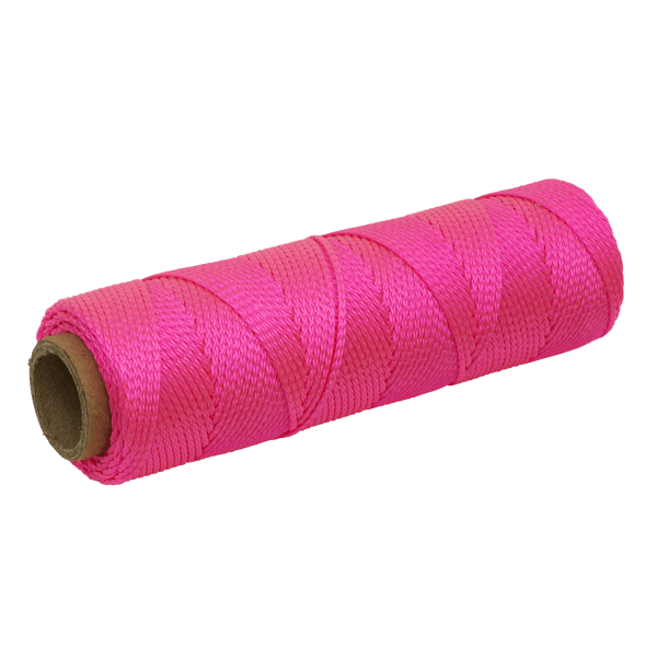 Braided Nylon Brick Line 76m - Pink