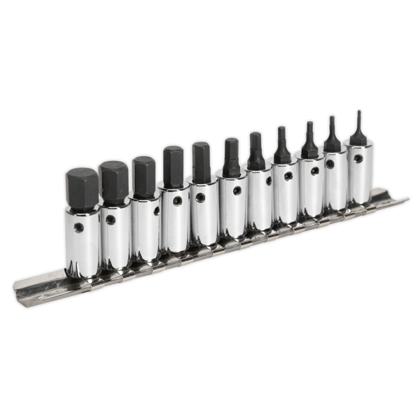Hex Socket Bit Set 1/4"Sq Drive11pc