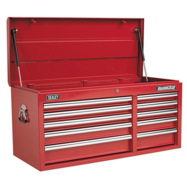 Superline PRO(R) Heavy-Duty Topchest 10 Drawer - Red