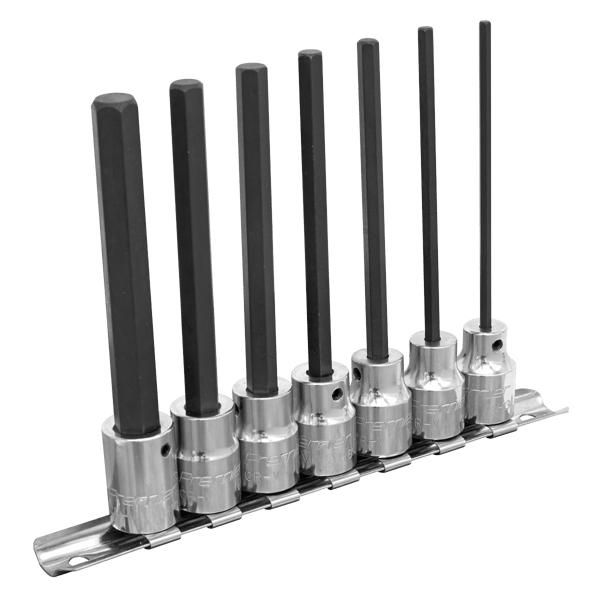 Hex Socket Bit Set 3/8"Sq Drive 110mm 7pc