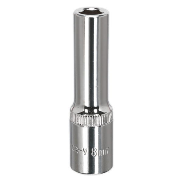 Fully Polished Deep Socket 3/8"Sq Drive 8mm