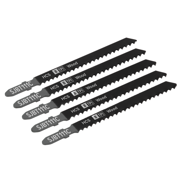 Jigsaw Blade for General Wood 100mm 8tpi - Pack of 5