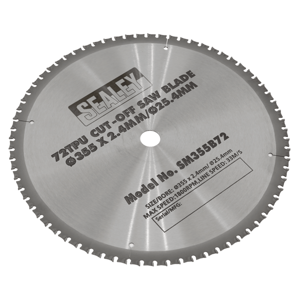 72tpu Cut-Off Saw Blade dia355 x 2.4mm/dia25.4mm