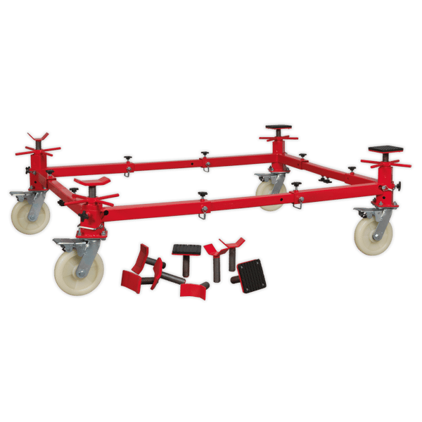 Adjustable 4-Post Vehicle Moving Dolly 900kg Capacity
