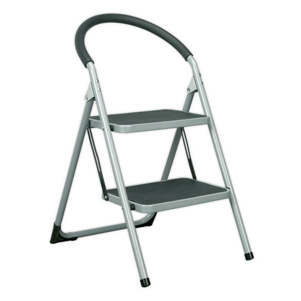Step Stool 2-Tread 150kg Capacity - BS EN14183
