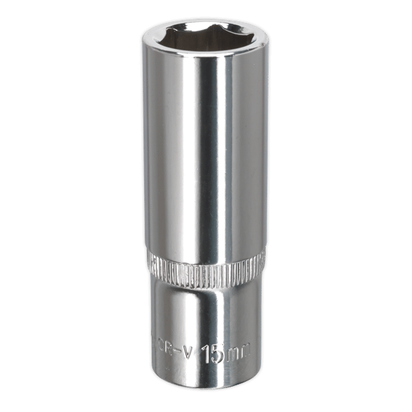 Fully Polished Deep Socket 3/8"Sq Drive 15mm