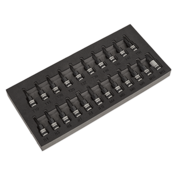 TRX-Star*/Hex/Spline Socket Bit Set 3/8"Sq Drive 22pc