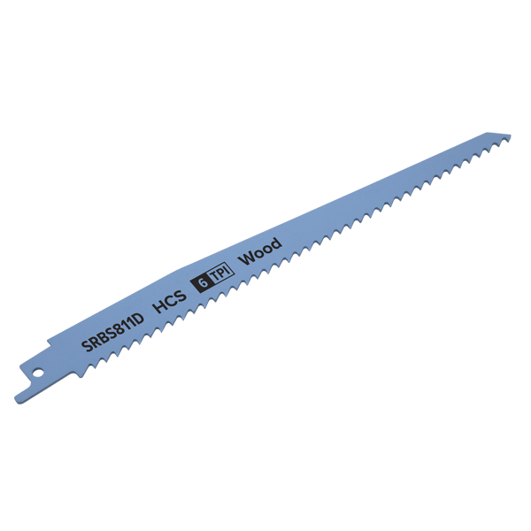 Reciprocating Saw Blade for Clean Wood 200mm 6tpi - Pack of 5