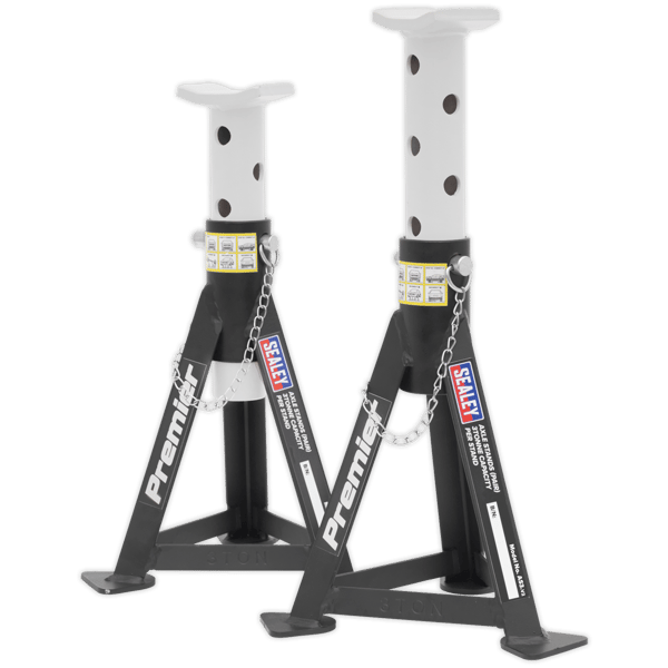 Axle Stands (Pair) 3 Tonne Capacity per Stand - White